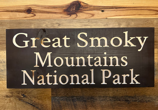 Great Smoky Mountains National Park Sign